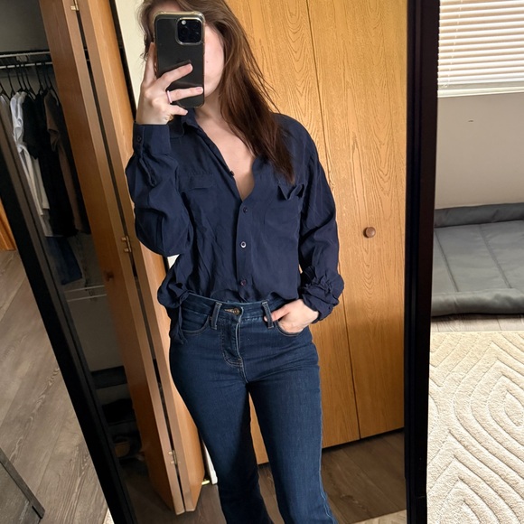 Navy blue button up - Picture 2 of 3